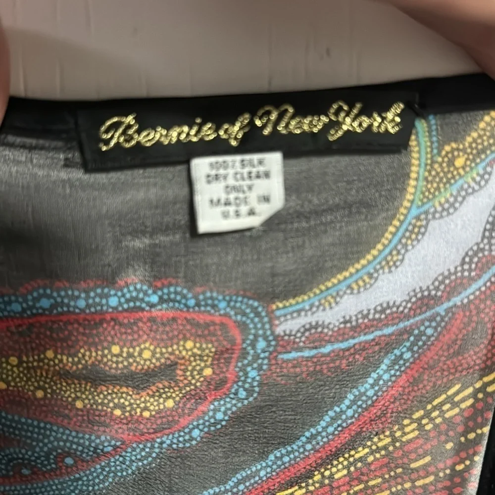 Bernie of New York 100% silk scarf, colorful, great condition